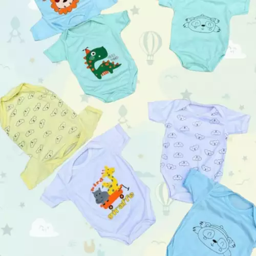 Set 7 bodys para bebé niño en algodón y poliéster