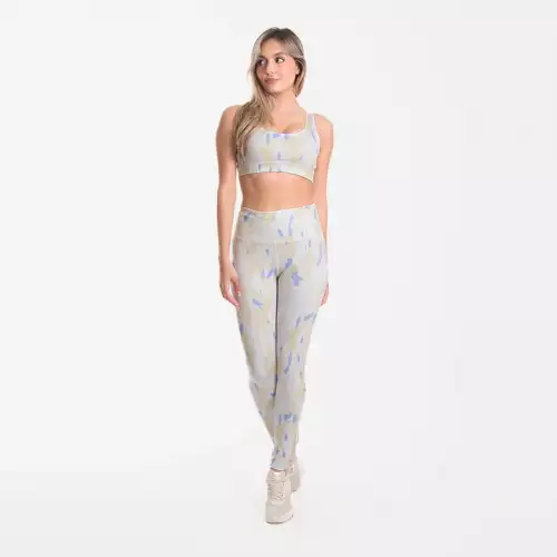 Set Conjunto Deportivo leggins - top estampado perla