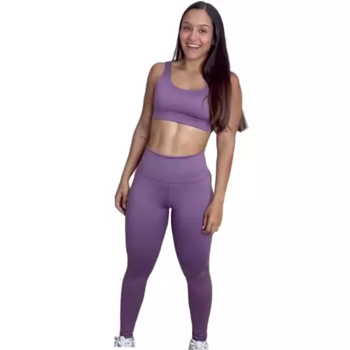 Set Conjunto Deportivo leggins - top  lila