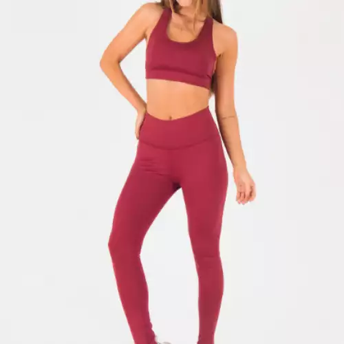 Set Conjunto Deportivo leggins - top rojo fucsia