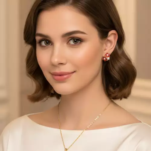 Set de joyería rodinada para mujer elegante