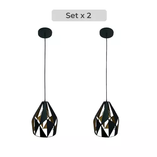 Set x2 Lámpara colgante Vintage Asimétrica – Diseño Exclusivo Asimetric