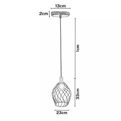 Set x2 Lámpara de Techo Decorativa Curva con Rejilla