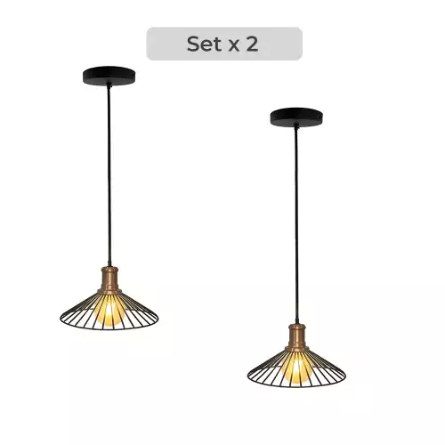 Set x2 Lámpara Decorativa de Techo Kendary Estilo Industrial