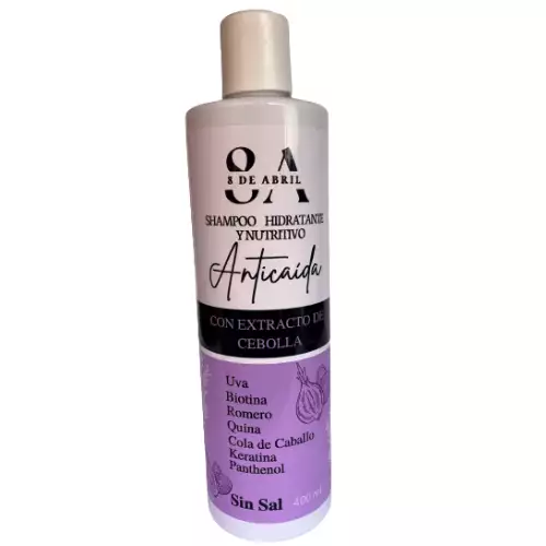 Shampoo anticaída 8 de Abril con extractos naturales