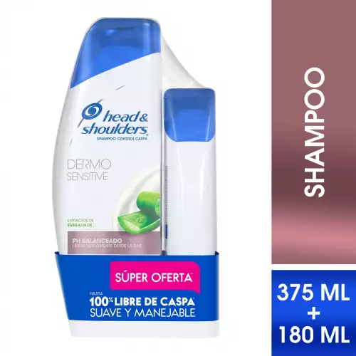 Shampoo Head And Shoulders Dermo Sensitive 375mL + Shampoo 180ml