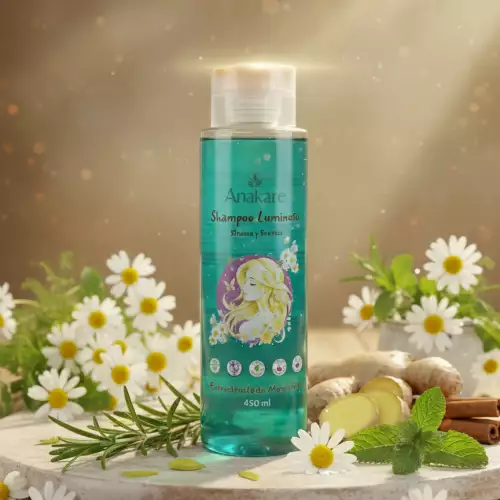 Shampoo luminoso con extracto de manzanilla natural
