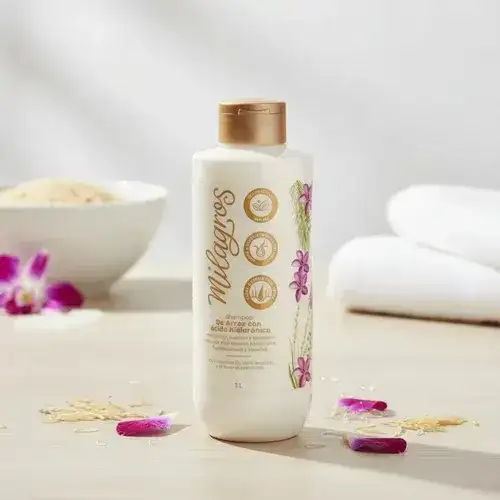Shampoo Milagros Arroz y Ácido Hialurónico x1L