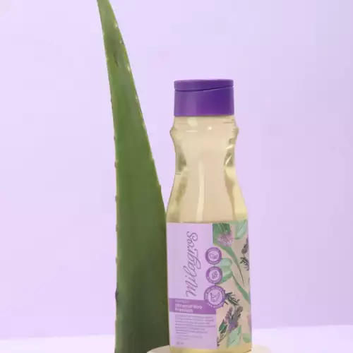 Shampoo nutritivo con aloe vera y romero para cabello dañado