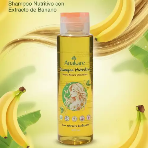 Shampoo nutritivo con extracto de banano hidratante