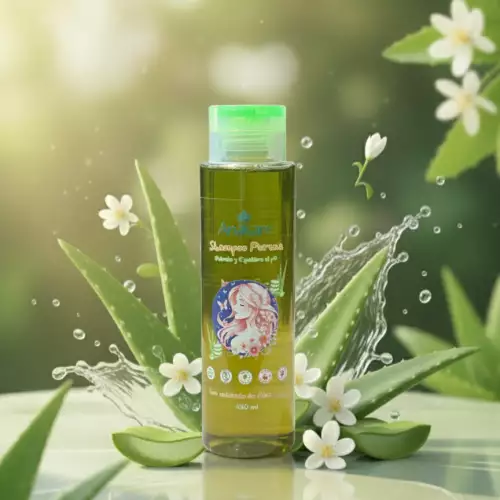 Shampoo pureza con aloe vera para cabello sensible