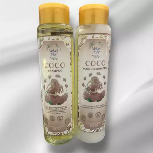 Shampoo y Acondicionador Con Extracto de Coco