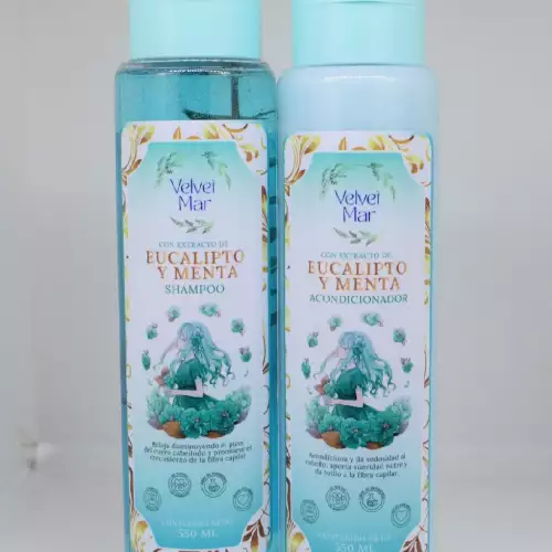 Shampoo y Acondicionador con Extracto de Eucaplito y Menta