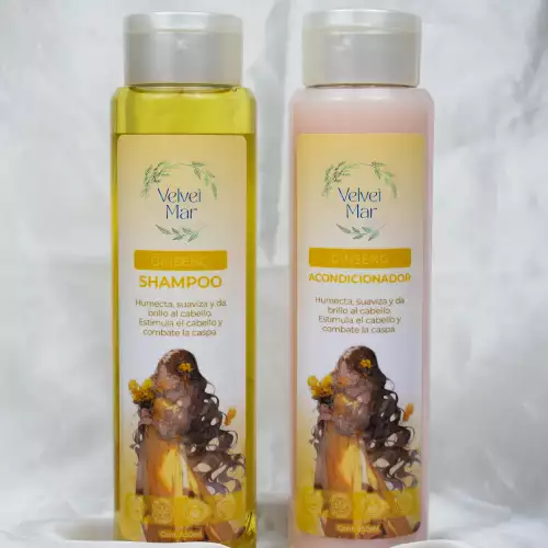 Shampoo y Acondicionador con extracto de Raiz de Ginseng