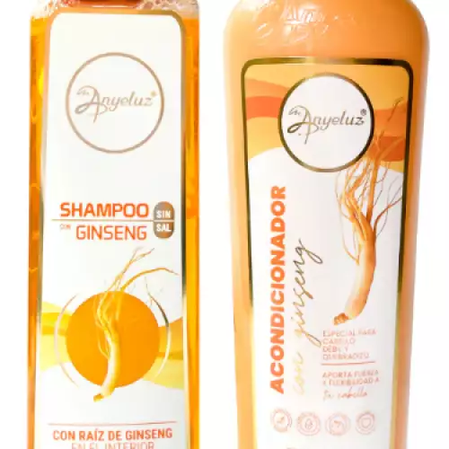 Shampoo y acondicionador con ginseng 500ml crecimiento capilar