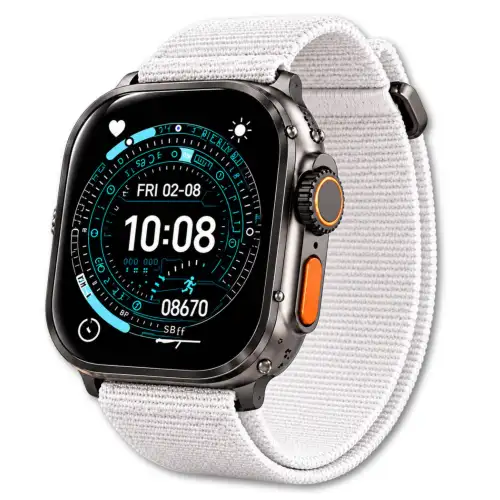 Smartwatch Plus ME53 Tecnología Portátil Con Visualización Amplia Y Acceso Rápido Blanco