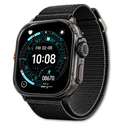 Smartwatch Plus ME53 Tecnología Portátil Con Visualización Amplia Y Acceso Rápido Negro
