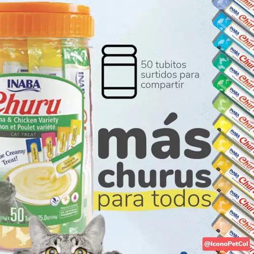 SNACK CHURU PARA GATO ATUN SURTIDO 50 UND