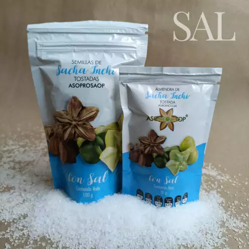 Snacks de sacha inchi con sal 100 g proteína natural