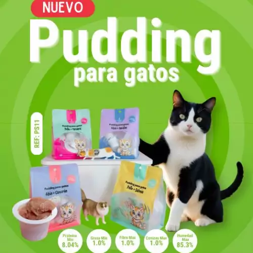 Snacks pudding para gato x 10 unidades proteína