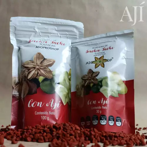 Snacks sacha inchi ají 100g proteína omega