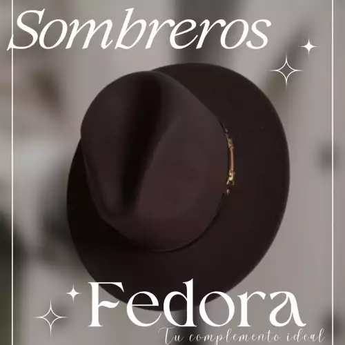 Sombrero Fedora unisex café fieltro ajustable