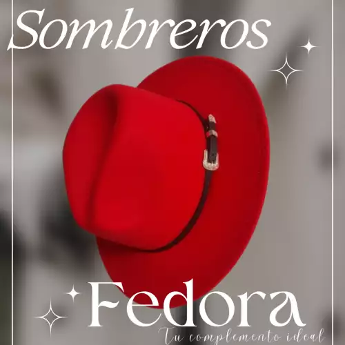 Sombrero Fedora unisex ROJO