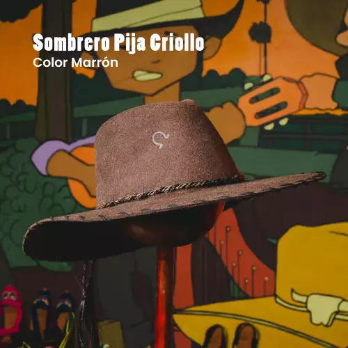 Sombrero pija fieltro con banda cuero personalizable