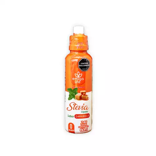 Stevia Líquida Cero Calorías Sabor a Caramelo x 60 ml Emigalife