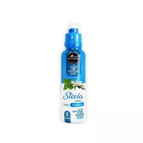 Stevia Líquida Cero Calorías Sabor a Vainilla x 60 ml Emigalife
