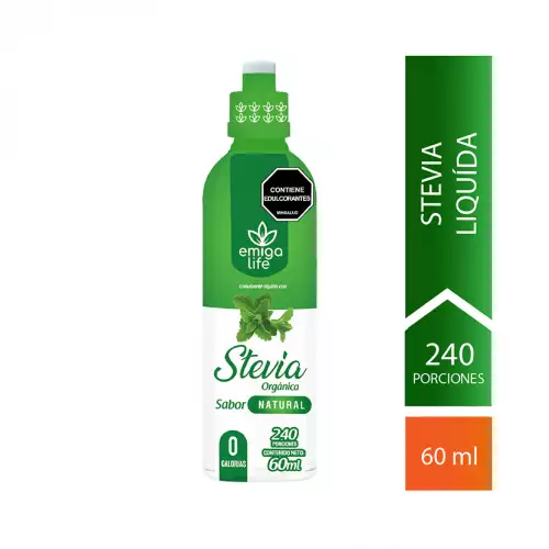 Stevia Líquida Cero Calorías Sabor Natura x 60 ml Emigalife