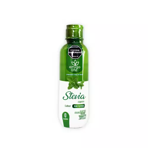 Stevia Líquida Cero Calorías x 250 ml Sabor Natural Emigalife