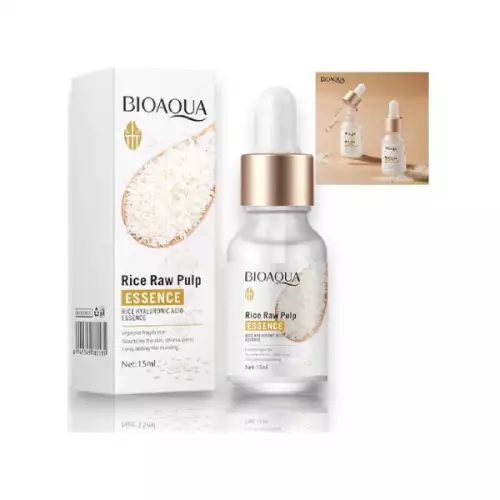 SUERO FACIAL A BASE DE ARROZ Y ACIDO HIALURONICO BIOAQUA Original 15Ml