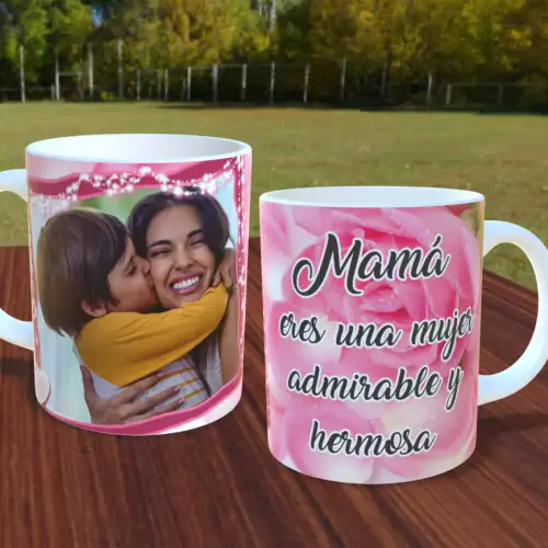 Taza con diseños para mamá con foto personalizado