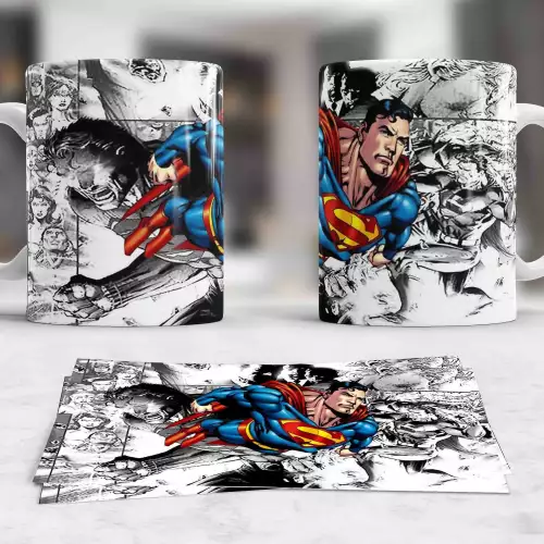 Taza Superman cerámica con diseño cómics para hombre