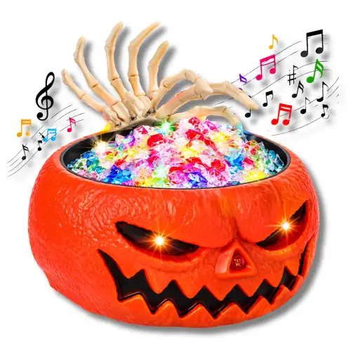 Tazon De Dulces De Halloween Con Sonido Y Movimiento Con Efectos Recipiente Cofre