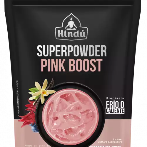 Té soluble pink boost frutal sin cafeína refrescante