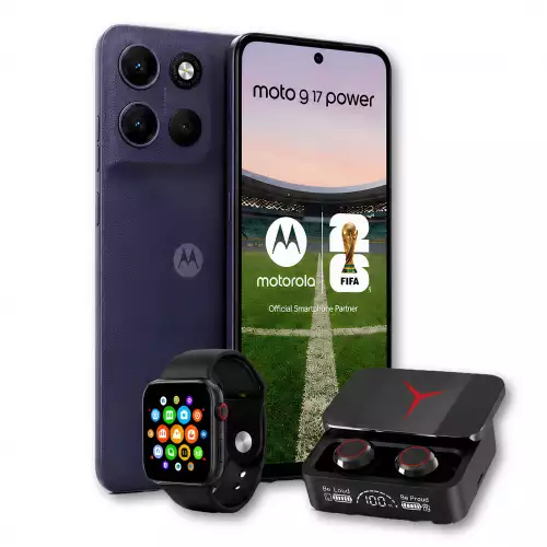 Teléfono Motorola Moto G17 Power 256GB Morado + Kit Regalo Reloj Inteligente Y Audífonos