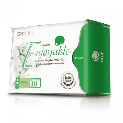 Toallas sanitarias Smilife día 245mm turmalina 10 pzas