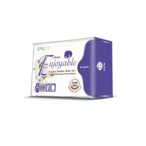 Toallas sanitarias Smilife noche 290mm turmalina 8 pzas