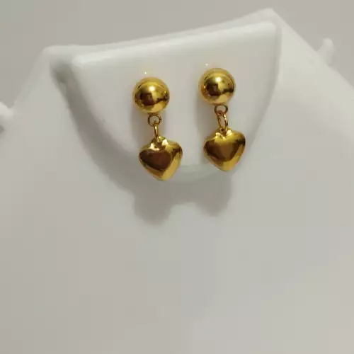 Topos acero con corazón dorado para mujer