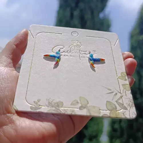 Topos colibrí plata 925 artesanal tamaño 2.5 cm