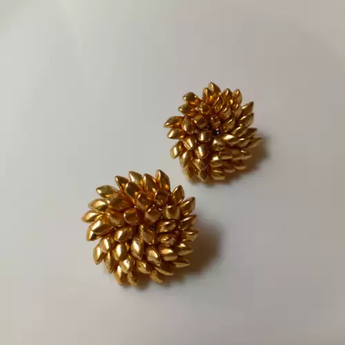 Topos golden bloom magatama Anartia accesorios tejido artesanal