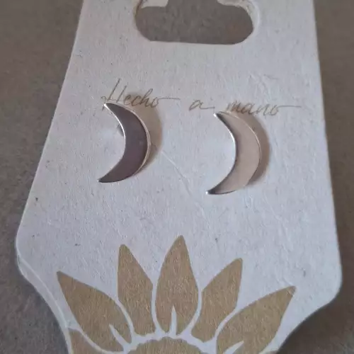 Topos medialuna en plata 925 elaborados a mano