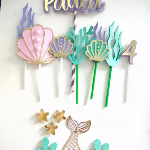 Topper personalizado de Sirenita
