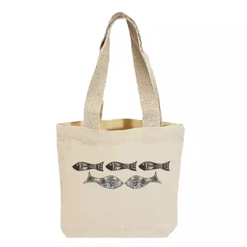 Tote bag madre selva 100% algodón. Diseño: Peces
