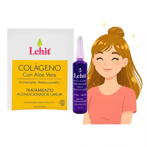 Tratamiento Capilar Colágeno con Aloe Vera + Ampolla Cabellos Lisos