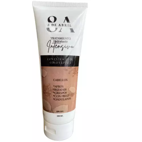 Tratamiento hidratante intensivo para rizos y cabellos afro con coco