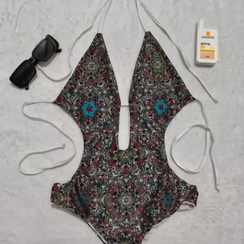 Trikini estampado bordado con piedras talla S