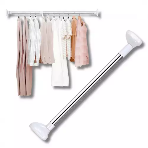 Tubo Para Colgar Ropa Ajustable Extensible 70-120 Cm De Presion Tendedor